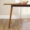 60 x 35 inch Mid-Century Modern Dining Table in Acorn Brown Wood Finish