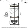 Modern Corner Entryway Hall Tree Shoe Storage Bench Coat Rack