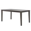 Classic 36 x 60 inch Farmhouse Dining Table in Antique Black Wood Finish
