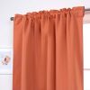 52 x 63 inch Solid Apricot Orange Thermal Blackout Curtain Panels - Set of 2