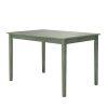 Farmhouse 32 x 48 inch Dining Table in Antique Sage Green Wood Finish