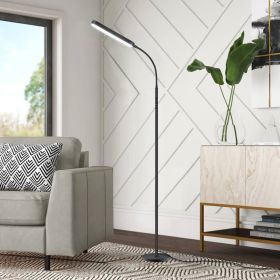 Black Modern 68-inch LED Dimmable Floor Lamp with Remote - Accent/Reading Light