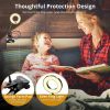 Clip-On Gooseneck Desk Lamp with LED Ring Light in Black