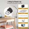 Clip-On Gooseneck Desk Lamp with LED Ring Light in Black