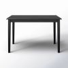 Farmhouse 32 x 48 inch Dining Table in Black Wood Finish