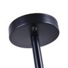 Mid-Century Modern 6-Light Semi Flush Mount Sputnik Ceiling Light in Black