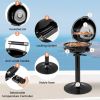 Black Double Layer Portable Electric 1600 Watt BBQ Grill