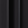 52 x 96 inch Solid Black Thermal Blackout Curtain Panels - Set of 2