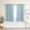 52 x 54 inch Solid Light Blue Thermal Blackout Curtain Panels - Set of 2