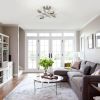 4-Light Modern Flush Mount Sputnik Ceiling Light Fixture in Brushed Nickel