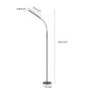 Bronze 68-inch LED Dimmable Floor Lamp with Remote - Accent/Reading Light