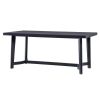 Rectangular 70 x 36-inch Farmhouse Dining Table in Black Wood Finish