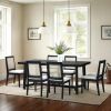 Rectangular 70 x 36-inch Farmhouse Dining Table in Black Wood Finish