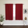 52 x 72 inch Solid Red Thermal Blackout Curtain Panels - Set of 2