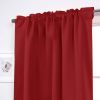 52 x 108 inch Solid Red Thermal Blackout Curtain Panels - Set of 2