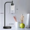 Set of 2 - Modern Stylish Black Metal Arch USB Table Lamp with LED Bulbs