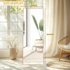 Set of 2 - Gold 65-inch Full Length Freestanding Floor Mirror with Stand
