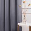 52 x 108 inch Solid Grey Thermal Blackout Curtain Panels - Set of 2