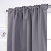 52 x 96 inch Solid Grey Thermal Blackout Curtain Panels - Set of 2