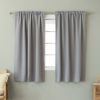 52 x 54 inch Solid Grey Thermal Blackout Curtain Panels - Set of 2