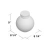 Mid-Century Modern Flush Mount Ceiling Light with Clear Globe Glass Shade