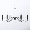 30-inch Contemporary Classic Dimmable 6-Light Chandelier in Matte Black
