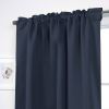 52 x 63 inch Solid Navy Blue Thermal Blackout Curtain Panels - Set of 2