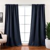 52 x 84 inch Solid Navy Blue Thermal Blackout Curtain Panels - Set of 2