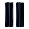 52 x 108 inch Solid Navy Blue Thermal Blackout Curtain Panels - Set of 2