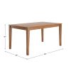 Modern Farmhouse 36 x 60 inch Rectangular Dining Table in Oak Wood Finish