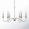 30-inch Classic 6-Light Dimmable Chandelier in Polished Nickel Finish