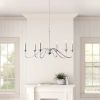 30-inch Classic 6-Light Dimmable Chandelier in Polished Nickel Finish