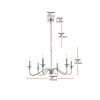 30-inch Classic 6-Light Dimmable Chandelier in Polished Nickel Finish