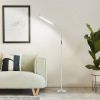 Silver 68-inch LED Dimmable Gooseneck Floor Lamp Reading Light with Remote