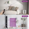 Silver 68-inch LED Dimmable Gooseneck Floor Lamp Reading Light with Remote