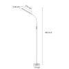 Silver 68-inch LED Dimmable Gooseneck Floor Lamp Reading Light with Remote