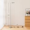 Silver Minimalist 57-inch Slim Bar-Shaped Dimmable LED Corner Floor Lamp