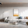 68-inch LED Dimmable Floor Lamp Reading Light with Remote and Woodgrain Accents