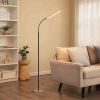 68-inch LED Dimmable Floor Lamp Reading Light with Remote and Woodgrain Accents