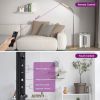 68-inch LED Dimmable Floor Lamp Reading Light with Remote and Woodgrain Accents