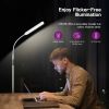 White 68-inch LED Dimmable Gooseneck Floor Lamp Reading Light with Remote