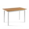 45 x 28 inch Solid Pine Wood Farmhouse Dining Table with White Wooden Legs