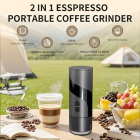 Portable Electric Espresso Machine for Travel, Car Coffee Maker Self-Heating with USB-C