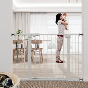 30 "high White child safety gate for baby door barrier with 7+14+14CM extensions