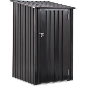 Outdoor Storage Shed, 3 x 3 FT Metal Steel Garden Shed with Single Lockable Door, Small Shed Outdoor Steel Utility Tool Shed for Backyard Patio Garde