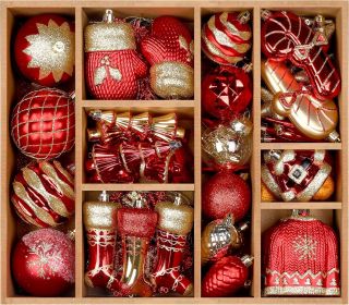 85ct Christmas Balls Ornaments Set, Colorful Shatterproof Plastic Christmas Tree Ornaments, Xmas Decorative Baubles for Christmas Tree Decorations wi