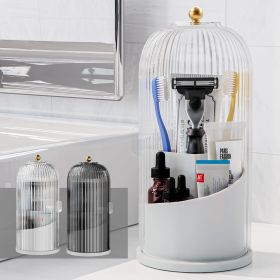 Toothbrush holder with sliding cover, suitable for bathroom counter storage, toothbrush and toothpaste holder, suitable for bathroom dressing table m