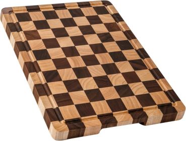 Kitchen cutting board, upgraded grid cutting board, acacia wood cutting board, with drainage channels and handles, large butcher cutting board tray,