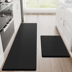 Kitchen Mats, 2PCS Kitchen Rugs, Cushioned Anti Fatigue Kitchen Mats for Floor, Non-Slip Standing Desk Mat, Waterproof Kitchen Rug Set for Kitchen, F