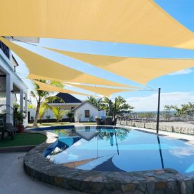 Artpuch Custom Size 16'X26'X26' Sand Sun Shade Sail Triangle Canopy 185 GSM Durable Fabric UV Block Awning for Outdoor Patio Garden Backyard (Customi